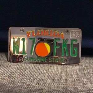 FL license plate belt buckle